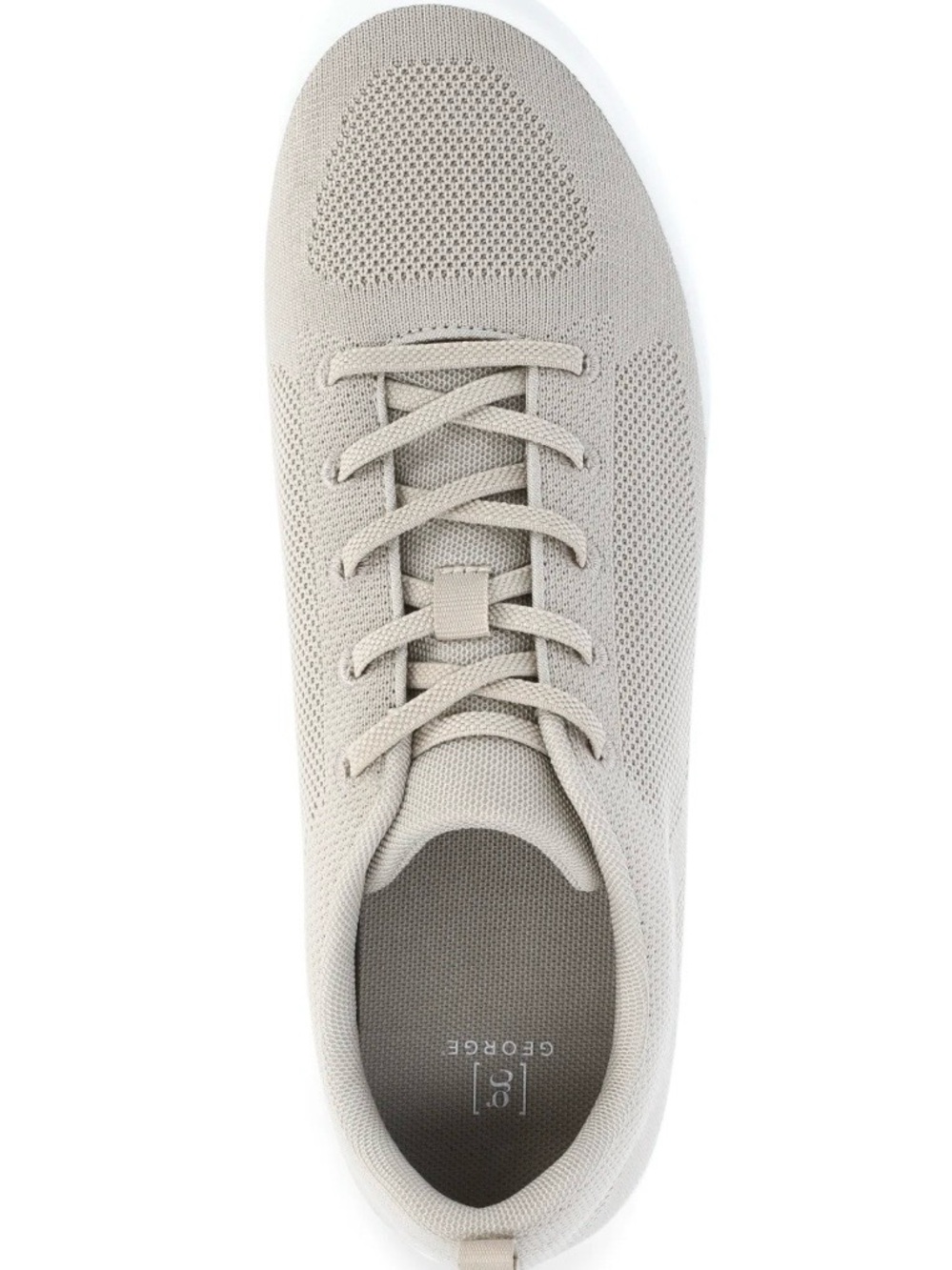 George Men's Knit Lace-Up Sneaker in Light Taupe
